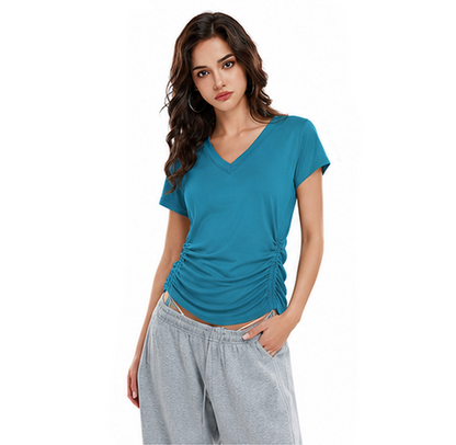 🔥 Women's V-Neck Everyday Tee | Ultra-Soft, Flattering Fit & All-Day Comfort 💖