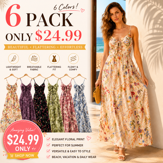 Women's Boho Floral Cami A-Line Summer Dress