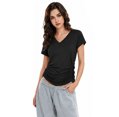 🔥 Women's V-Neck Everyday Tee | Ultra-Soft, Flattering Fit & All-Day Comfort 💖