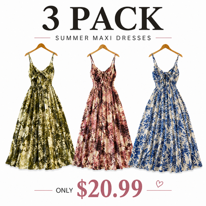 Women's Boho Floral Cami A-Line Summer Dress