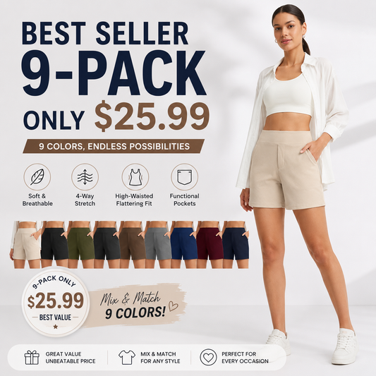 Women's Athletic Shorts High Waisted Running Yoga Shorts Summer Casual Burmuda Shorts with Pockets Activewear