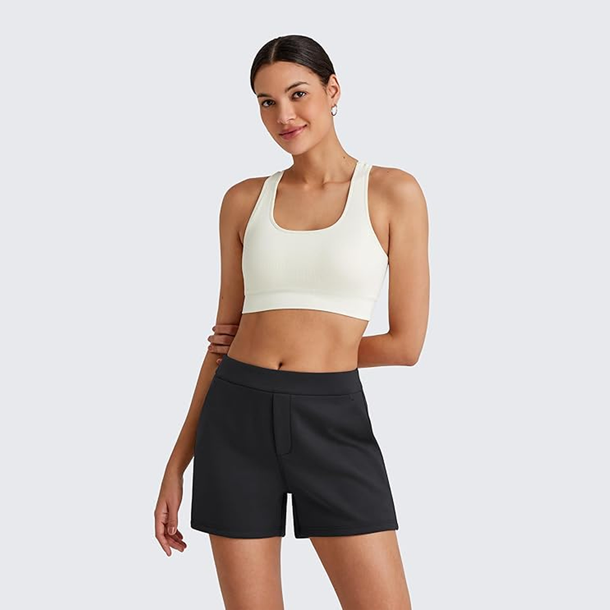 Women's Athletic Shorts High Waisted Running Yoga Shorts Summer Casual Burmuda Shorts with Pockets Activewear